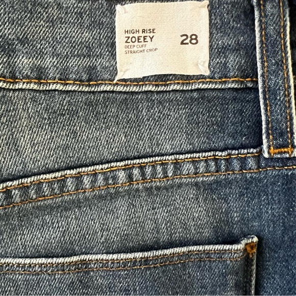 Hudson Zoeey high rise deep cuff straight cropped distressed jeans - Picture 5 of 7